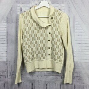 Vintage Sweater Side Button Cream